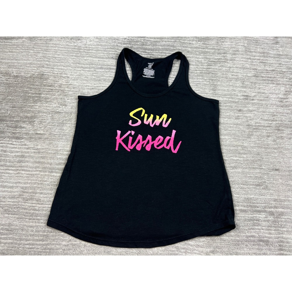Secret Treasures Tank Top Womens S Black Sun Kissed Racerback Sleepwear 30249